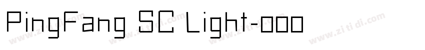 PingFang SC Light字体转换